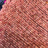 Pink Rhodochrosite Loose Beads 3-4mm Rondelle Faceted