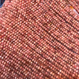 Pink Rhodochrosite Loose Beads 3-4mm Rondelle Faceted