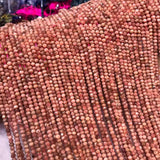 Pink Rhodochrosite Loose Beads 3-4mm Rondelle Faceted