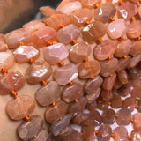 Pink Sunstone Flat Square Beads 12*15mm DIY Jewelry Necklace