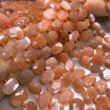 Pink Sunstone Flat Square Beads 12*15mm DIY Jewelry Necklace