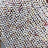 Pink Shell Beads 4mm Faceted for DIY Jewelry
