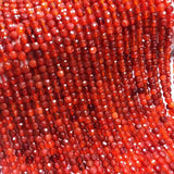Red Agate Faceted Square Loose Beads 4-4.5/6/9mm 14inch