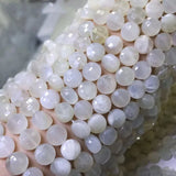 Moonstone Coin Faceted Loose Beads 6*8.5mm DIY Jewelry Necklace