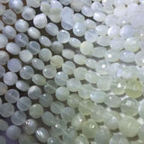 Moonstone Coin Faceted Loose Beads 6*8.5mm DIY Jewelry Necklace