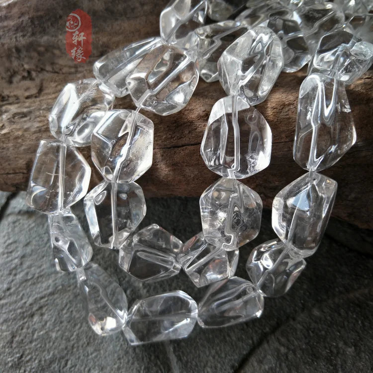 Quartz Crystal Faceted Baroque Loose Beads for DIY Jewelry