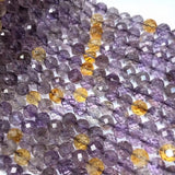 Ametrine Round Faceted 8mm Loose Beads for Jewelry Making