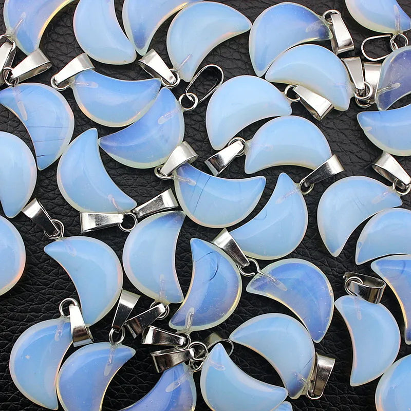 10pcs Moonstone Charms Pendants for Jewelry Making