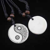 12pcs Yin Yang Pendants Necklaces Rope Adjustable Amulets MN261