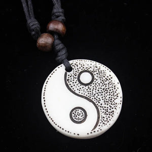 12pcs Yin Yang Pendants Necklaces Rope Adjustable Amulets MN261