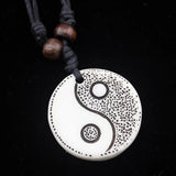 12pcs Yin Yang Pendants Necklaces Rope Adjustable Amulets MN261