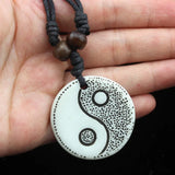 12pcs Yin Yang Pendants Necklaces Rope Adjustable Amulets MN261