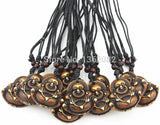 12pcs Bone Carved Maitreya Buddha Pendants Necklace Amulet YN477