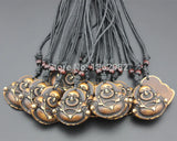 12pcs Bone Carved Maitreya Buddha Pendants Necklace Amulet YN477