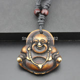 12pcs Bone Carved Maitreya Buddha Pendants Necklace Amulet YN477