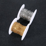L0ULEUR 10 Yd 2*3mm Plated Rope Chain Stainless Steel Necklace For Jewelry