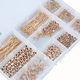 DIY Jewelry Making Kit with Rose Bead Caps and Findings