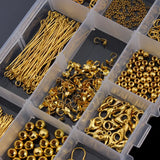 DIY Jewelry Making Kit with Rose Bead Caps and Findings