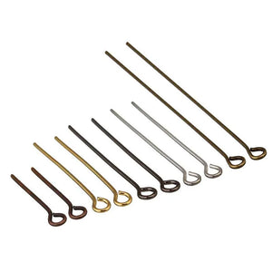200pcs Red/Silver Eye Head Pin 20 30 40 50 mm Jewelry Making Findings