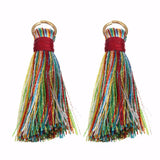 20pcs 36mm Silk Tassel Fringe Pendants Charms for DIY Jewelry Making