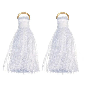 20pcs 36mm Silk Tassel Fringe Pendants Charms for DIY Jewelry Making