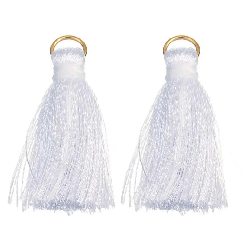 20pcs 36mm Silk Tassel Fringe Pendants Charms for DIY Jewelry Making