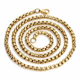 Stainless Steel Chain Necklace 4mm Wide Lobster Clasp