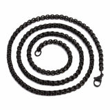 Stainless Steel Chain Necklace 4mm Wide Lobster Clasp