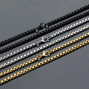 Stainless Steel Chain Necklace 4mm Wide Lobster Clasp