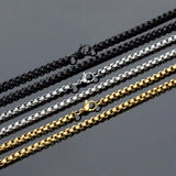 Stainless Steel Chain Necklace 4mm Wide Lobster Clasp