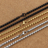 Stainless Steel Chain Necklace 4mm Wide Lobster Clasp
