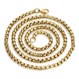 Stainless Steel Chain Necklace 4mm Wide Lobster Clasp