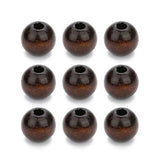 40pcs 14/18mm Natural Wooden Beads Deep Brown