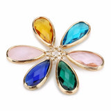 6 Colors Birthstone Natural Stone Pendant Water Drop Glass Crystal