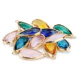 6 Colors Birthstone Natural Stone Pendant Water Drop Glass Crystal