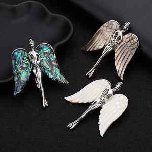 Shell Angel Necklace Pendant Wing Charm Pendant Jewelry Women Gift