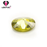Oval Olive Yellow Cubiz Zirconia Wedding Earrings Lady Big Size