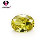 Oval Olive Yellow Cubiz Zirconia Wedding Earrings Lady Big Size