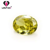 Oval Olive Yellow Cubiz Zirconia Wedding Earrings Lady Big Size