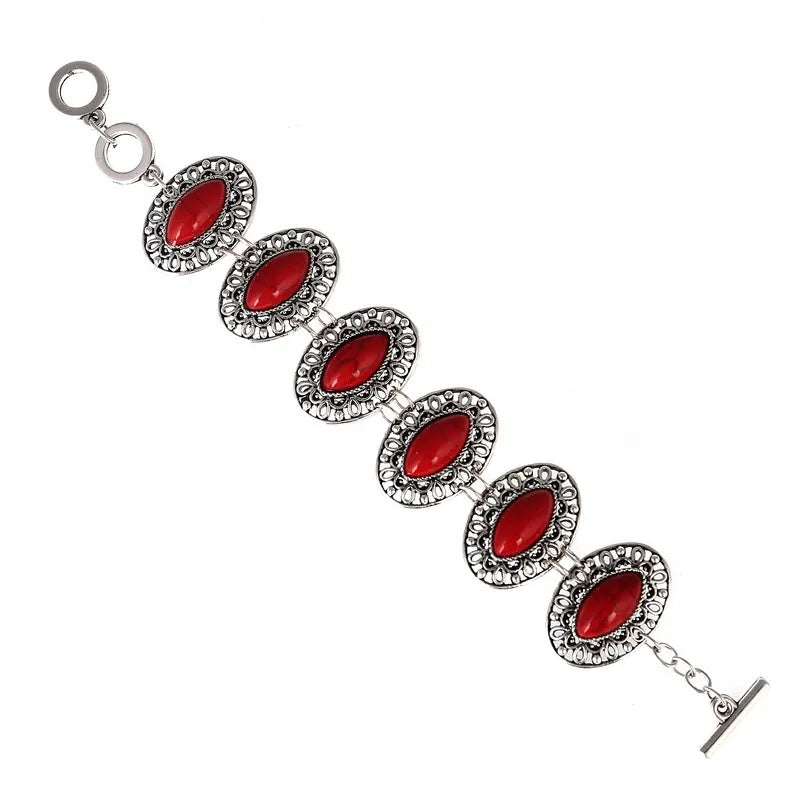 Red Stone Vintage Beach Boho Adjustable Bracelets Jewelry