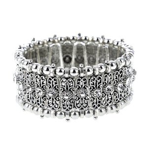 Bohemian Elastic Bracelets For Women Crystal Vintage