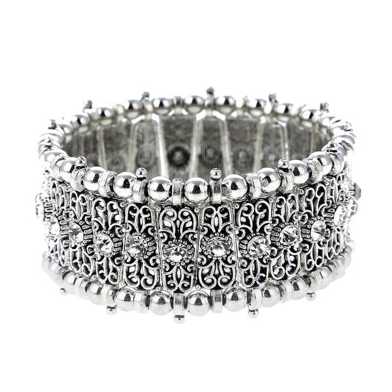 Bohemian Elastic Bracelets For Women Crystal Vintage