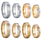 Love Alliances Marriage Wedding Rings Eco Healthy Titanium Stainless Steel Jewel