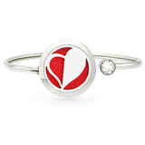 LOVE HEART 2pcs/set Aromatherapy Essential Oil Diffuser Locket Bracelet Bangles
