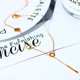 LOVE Letter Anklet 18KGP Rose Stainless Steel Charm Jewelry