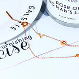 LOVE Letter Anklet 18KGP Rose Stainless Steel Charm Jewelry