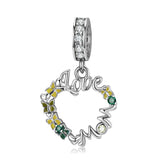 Mother's Wreath 925 Silver Pendant DIY Bracelet Beads