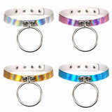 Heart Chokers for Women, Laser Leather Necklaces