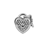 LOVE YOU LOCK Heart CHARM Fits Woman Charm Bracelet Sterling Silver