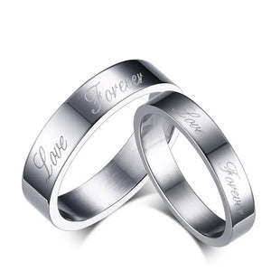 LOVE forever couple ring stainless steel ring